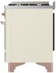 Ilve® Majestic III 48" Antique White Pro Style Dual Fuel Natural Gas Range with Solid Door and Copper Trim-3