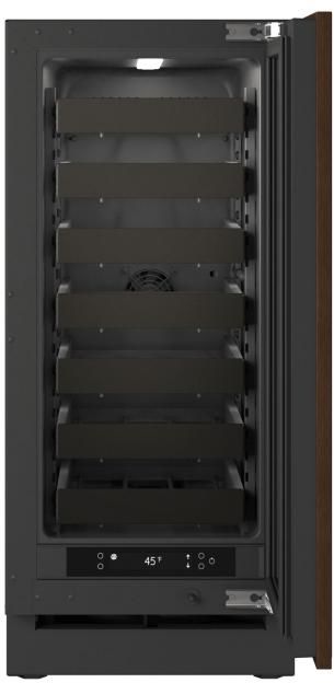 U-Line® Seamless Collection 15" 2.8 Cu. Ft. Panel Ready Wine Refrigerator with Solid Door-1