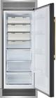 FORNO® Maderno Espresso 28" 13.6 Cu. Ft. Black Built-In Convertible Column Refrigerator with Antique Brass Handles-1
