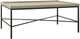 Elements International Timesch Natural Coffee Table with Black Base-0