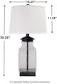 Signature Design by Ashley® Sharolyn Transparent/Silver Table Lamp-3