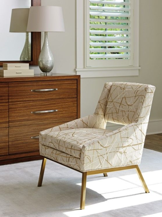 Lexington Home Customizable Kitano Amani Chair with Brass Base-3