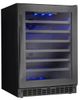 Cellier sous-comptoir de 24 po Silhouette® Sydney de 48 bouteilles - Cadre en acier inoxydable noir-3