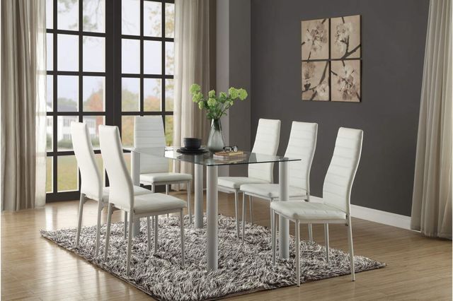 Mazin Furniture Florian 7-Piece White Dining Set-0