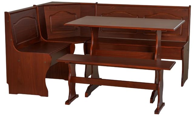 Linon Chelsea 3-Piece Walnut Nook Set-0