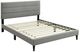 Bernards Willa Gray Upholstered Full Panel Bed-0