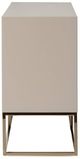 Michael Amini® Madison Beige Console with Glistening Gold Base-3