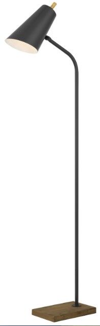 Cal® Lighting & Accessories Carthage Oiled Rubbed Bronze/Wood Floor Lamp-1