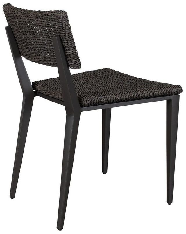 Uttermost® Calbas Java Black Aluminum/Wicker Indoor-Outdoor Side Chair-4