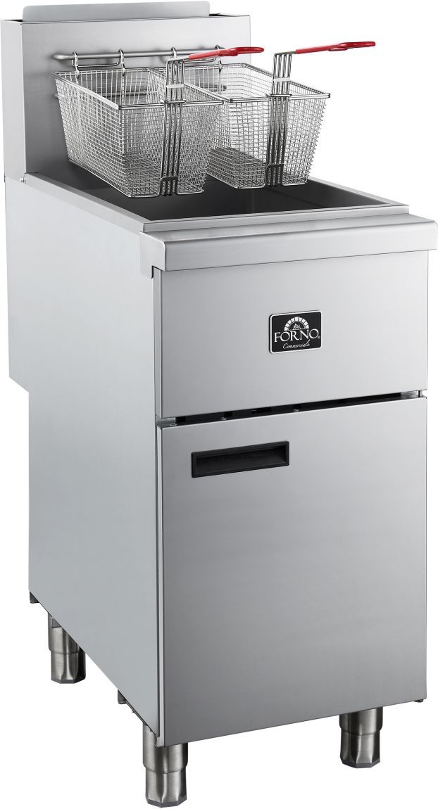 FORNO® 4 Burner Stainless Steel Commercial Liquid Propane Deep Fryer  -1