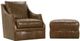 Robin Bruce Kara Leather Swivel Chair-3