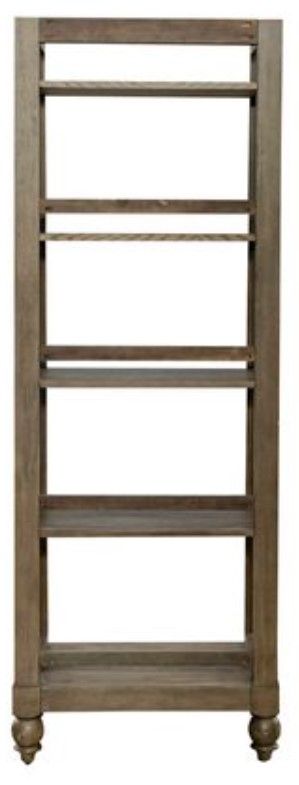 Liberty Furniture Americana Farmhouse Dusty Taupe Leaning Pier Bookcase-2