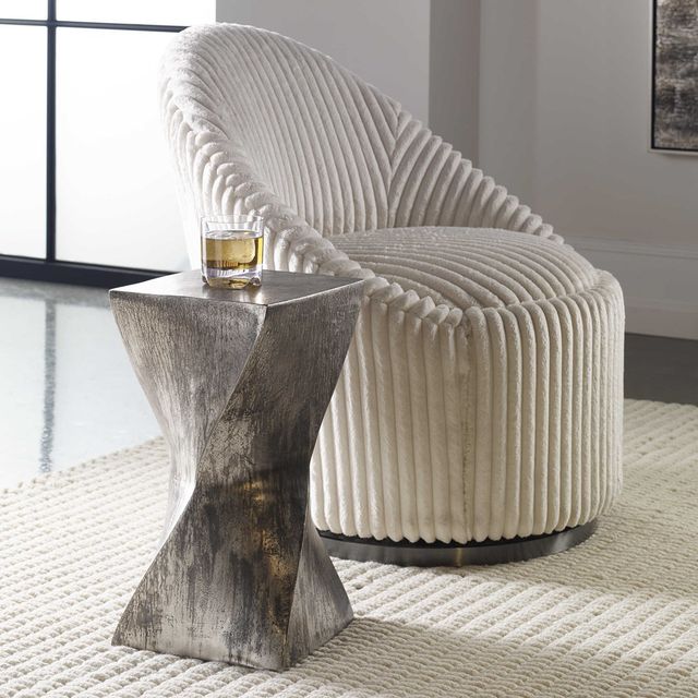 Uttermost® Euphrates Silver Accent Table-1