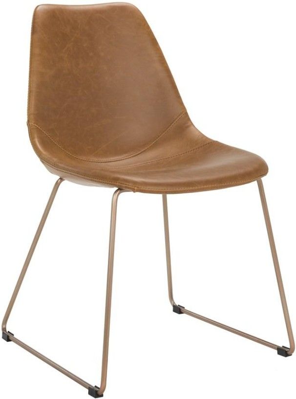 Safavieh Dorian 2-Piece Copper/Light Brown Dining Side Chair Set-1