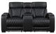 Homelegance® Fairway Black Double Power Reclining Loveseat with Center Console-2