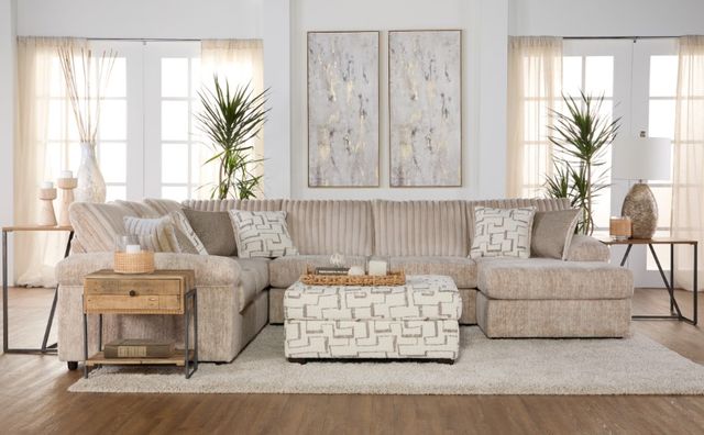 Hughes Furniture® 19950 3-Piece Galactic Parchment U-Shape Sectional-1