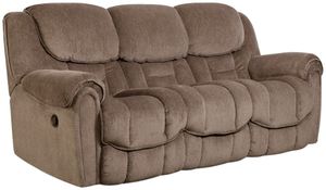 HomeStretch Del Mar Taupe Double Manual Reclining Sofa