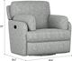 Emerald Home Albus Speckled Gray Manual Swivel Glider Recliner-3