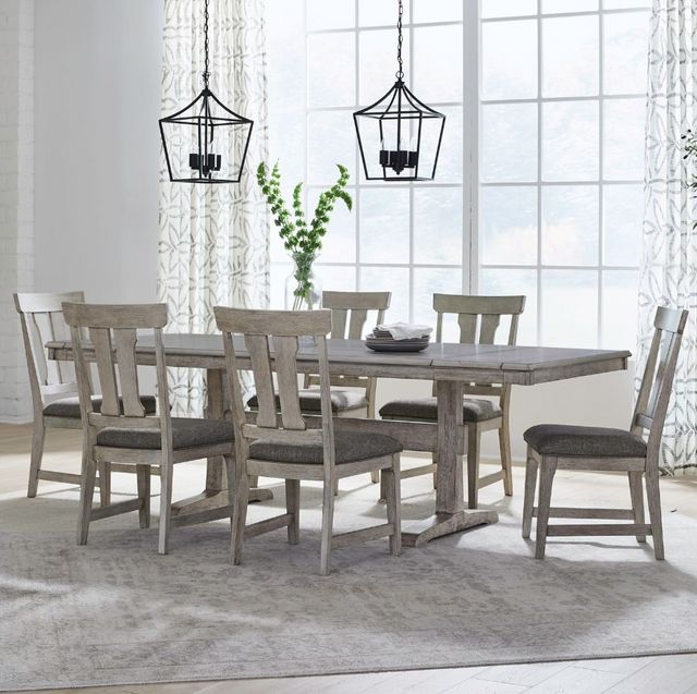 Liberty Furniture Hallendale 7-Piece Gravel Wash Dining Set-1