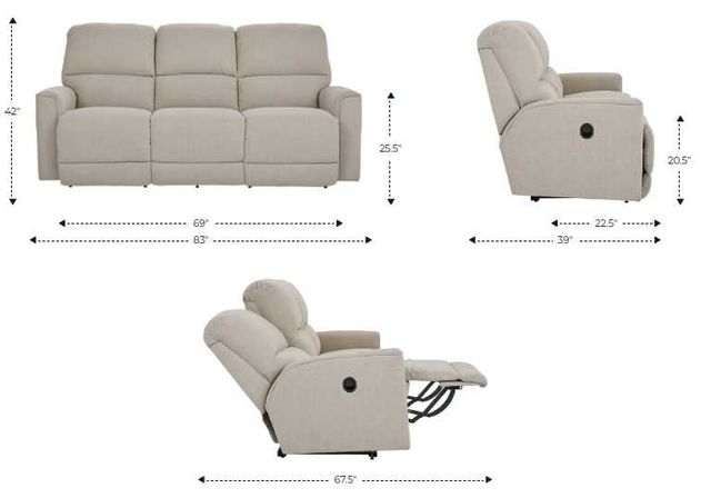 La-Z-Boy® Cade Ocean Manual Reclining Sofa-2