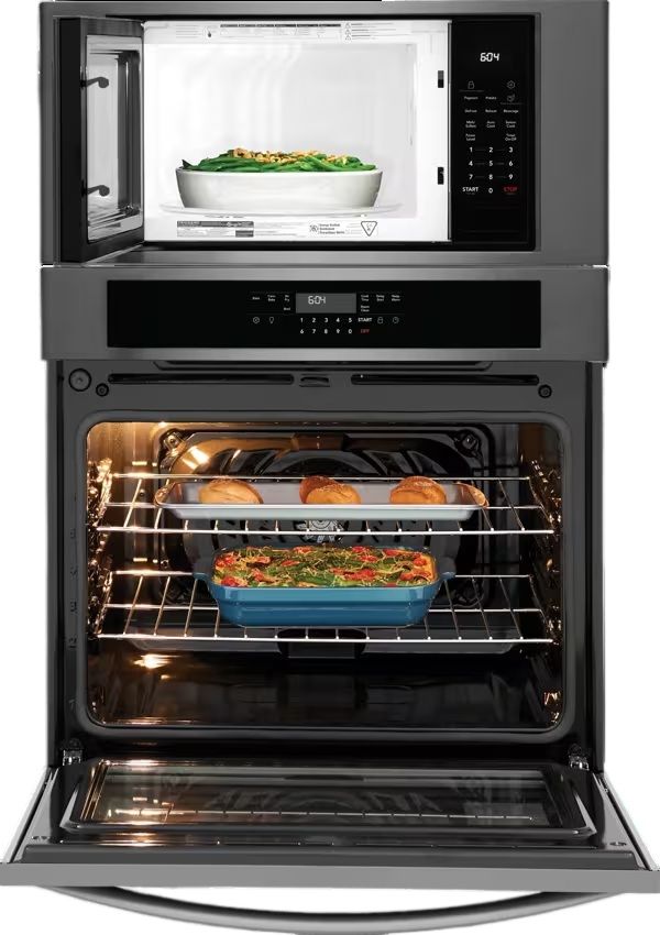 Frigidaire® 27” Black Stainless Steel Oven/Micro Combo Electric Wall Oven with Air Fry-3