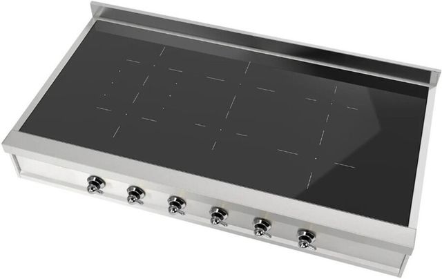 Ilve Nostalgie II 48” Stainless Steel Induction Rangetop with 6 Elements and Chrome Trim-3