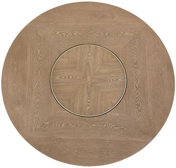Bernards Elure Latte Complete Round Dining Table with Lazy Susan-1