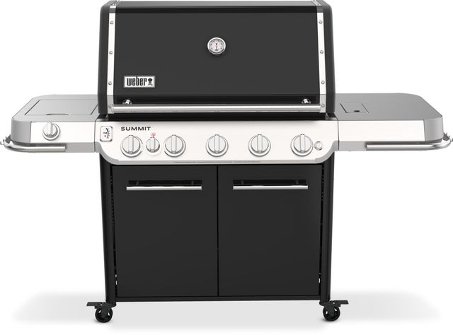 Weber® Summit® FS38 E 5-Burner Black Freestanding Liquid Propane Grill-0
