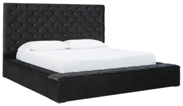 Signature Design by Ashley® Lindenfield Black King Upholstered Storage Bed-0