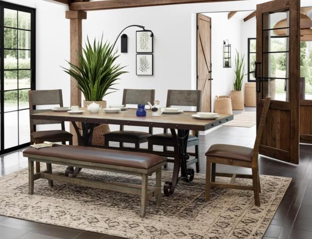 International Furniture Direct Antique 2-Piece Brown Side Chair Set-4