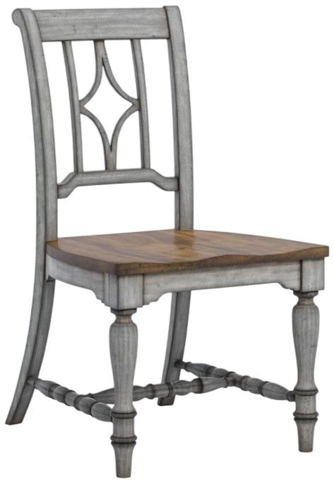 Flexsteel® Plymouth 2-Piece Distressed Graywash Dining Chair Set-2