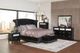 Coaster® Barzini Black/Chrome Queen Upholstered Bed-2