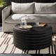 Four Hands Madura Vintage Coal Wicker Outdoor Coffee Table -1