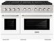 ZLINE Paramount 48" 6.7 cu. ft. Satin Stainless Steel Paramount Dual Fuel Range with 8 Burner DuoPro™ Cooktop and Dual Ovens-0