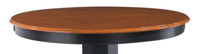 homestyles® Bishop Black Pedestal Table with Brown Tabletop -1