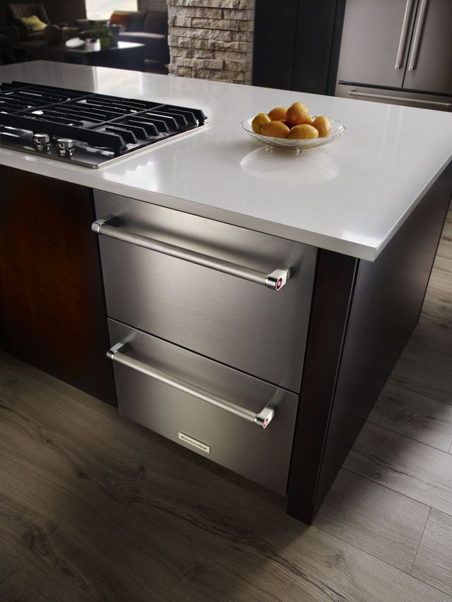 KitchenAid® 4.7 Cu. Ft. Stainless Steel Refrigerator Drawers-3