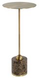 Uttermost® Verlin Brass Drink Table with Marble Base-0