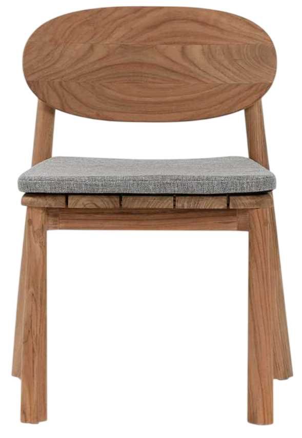 Classic Home Aston Natural Teak Wood Outdoor Dining Chair-1