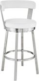 Armen Living Chelsea Black/Brushed Stainless Steel Swivel Bar Stool-0