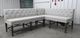 Elements International Peyton 2-Piece White Sectional Sofa Counter Set-1