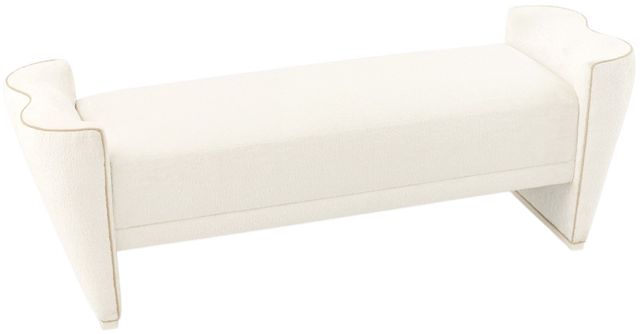 Michael Amini® La Terrazza Creamy Pearl Bed Bench-3