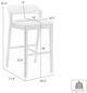 Armen Living Landyn Amber Glow/Slip Gray Bar Stool-2
