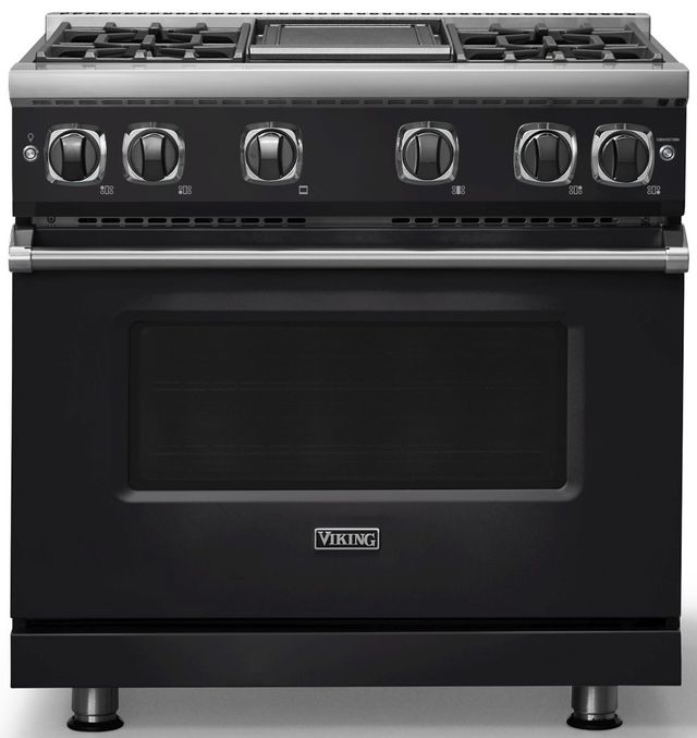 Viking® 7 Series 36" Onyx Pro Style Natural Gas Range with Griddle-0