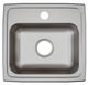 Elkay Lustertone® Classic Lustrous Satin 17" x 16" 3-Hole Single Bowl Drop-in ADA Sink-1