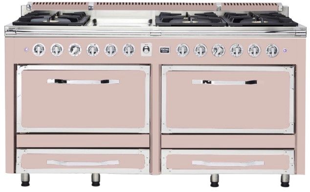 Viking® Tuscany 66” Blush Pro Style Dual Fuel Range with Griddle-0