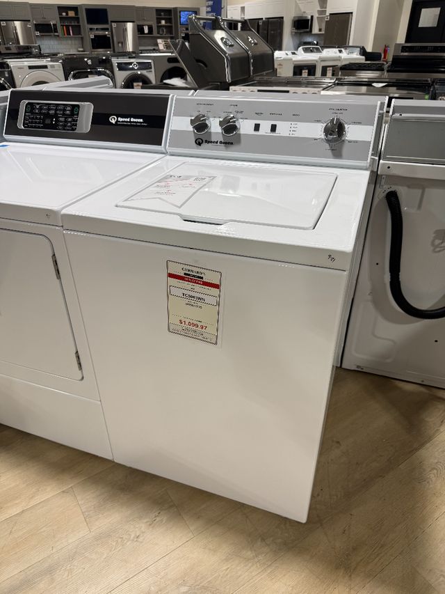 Speed Queen® TC5 3.2 Cu. Ft. White Agitator Top Load Washer-0