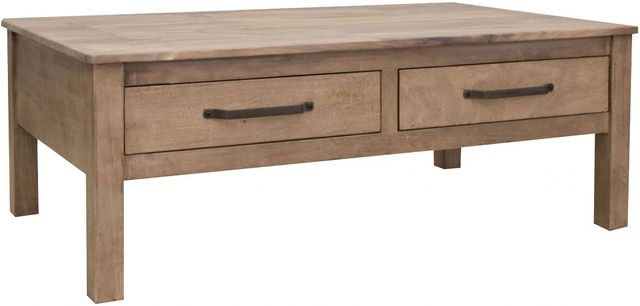 International Furniture Direct Natural Parota Brown Cocktail Table-0
