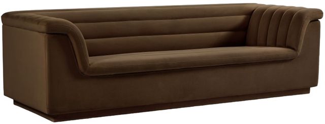 Meridian Furniture Cascade Brown Velvet Sofa-0