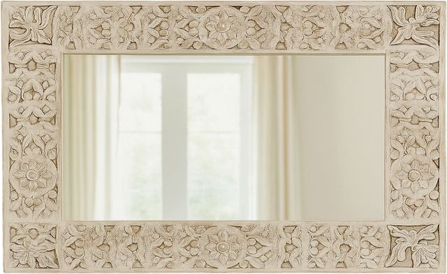 Jaipur Furniture Carved Lace White Wash Palladino Mirror-0