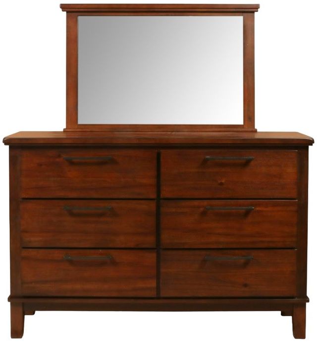 New Classic® Home Furnishings Cagney Chestnut Dresser and Mirror Set-2